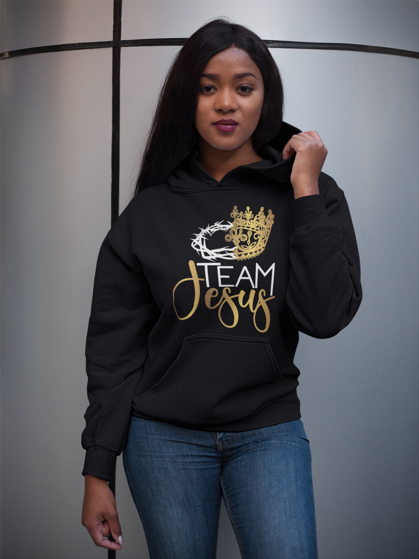 Hoodie, Team Jesus Crown Hoodie